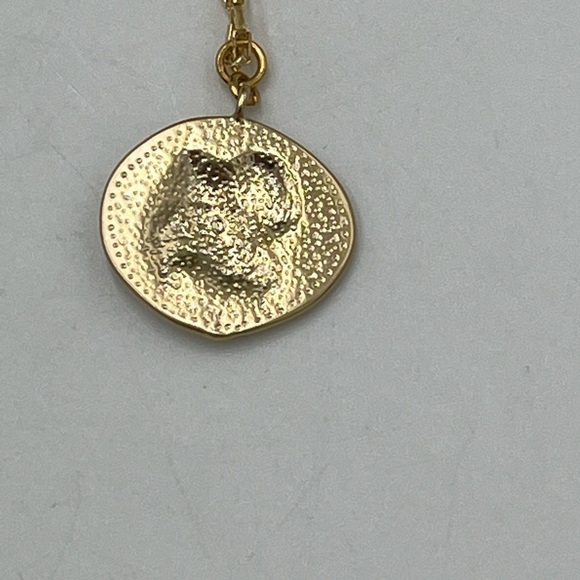 Shashi Magical Pegasus Coin Charm 18K Gold Plated Long Necklace USA Made - Picture 11 of 13